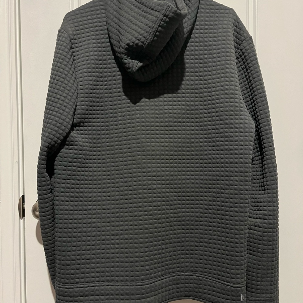 NOBULL Men's Dark Gray Quilted Zip-Up Sweater - Picture 2 of 4
